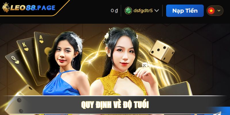 Chơi Có Trách Nhiệm Tại LEO88 Và Điều Kiện Cần Biết 2 Quy định về độ tuổi