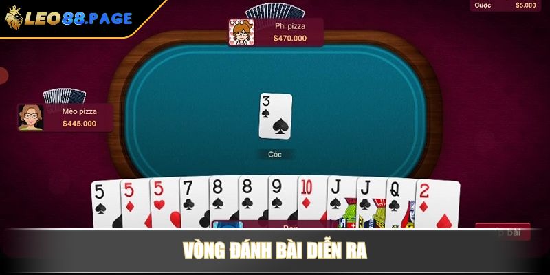 Vòng đánh bài diễn ra